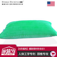 美国睡眠科学（selep science）优质记忆棉枕抱枕 绿色 61X35X10CM