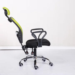 匠林家私电脑椅家用升降可躺椅子办公椅午休椅旋转文员椅(绿色 钢制脚)