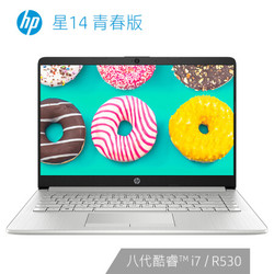 惠普(HP)星14 青春版 14英寸轻薄窄边框笔记本电脑(i7-8565U 8G 512G SSD R530 2G FHD IPS)闪耀银