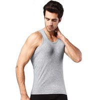 雪中飞 SNOWFLYING 男士背心 纯棉背心男薄款汗衫修身弹力吸汗透气休闲运动无袖打底衫 麻灰180 (麻灰色、XL、棉)