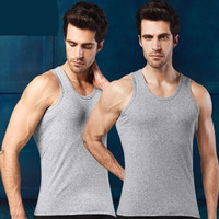 雪中飞 SNOWFLYING 2件装男士背心 纯棉背心男薄款汗衫修身弹力吸汗透气休闲运动无袖打底衫 浅灰+浅灰 L XHX18008-2 (灰色、L、棉)