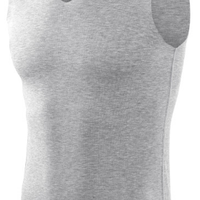 Bejirog 北极绒 无痕男士背心T恤吊带打底衫休闲运动背心男 BJ129I1 灰色175/100 XL