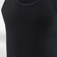 Bejirog 北极绒 男士背心男纯棉螺纹运动弹力修身背心男式打底衫 BJRBX 黑色1件装 XXL