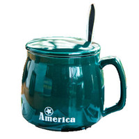 瓷魂 陶瓷马克杯 360ml 绿色