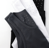 Bejirog 北极绒 钛钢散热背心男日式捆领U型40s精梳冰瓷棉塑形隔热修身T恤男打底衫休闲运动男背心 5B7424769 黑+灰+白3条装 XXL