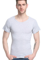 Bejirog 北极绒 背心男士纯棉螺纹运动弹力修身男式打底汗衫单件装 BJR汗衫单件装 灰色 XXL