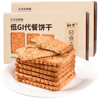 初吉（CHUJI） 健身代餐饼两盒装  香葱味1180g*1盒+海苔味1180g*1盒