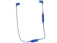 Panasonic 无线蓝牙入耳式耳机，带声音麦克风控制器和快速充电功能 蓝色 (RP-HJE120B-A)