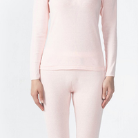 YOUR SUN 宜而爽 秋衣秋裤女保暖内衣套装女美雅碧圆领长袖衫裤 CR53浅粉红 M/160