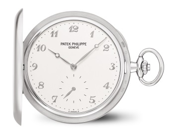 Patek Philippe 百达翡丽 980G-010 白金款式银质字块猎式怀表