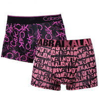 CabraKalani 男士内裤男平角裤内裤男冰丝四角裤中腰靓色字母男平角内裤2条装1017混色B组合XL 8049/8074 (紫色、XL、平角裤、其他)