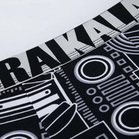 CabraKalani 男士内裤内裤男平角裤时尚透气宽边莫代尔四角裤2条装 8069/8064 混色C组合XXXL (黑色、XXXL、平角裤、莫代尔)