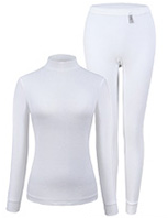 YOUR SUN 宜而爽 半高领全棉保暖基础内衣女式秋衣秋裤纯棉大码保暖内衣套装 保暖套装 CW10白 M/160