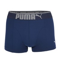 PUMA 彪马 男士内裤大LOGO加宽腰带素色中腰平角裤1条装 M(175/80A) 591820002329020 (蓝色、M(175/80A)、平角裤、其它)