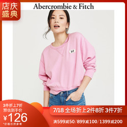 Abercrombie & Fitch女装卫衣 Logo款圆领运动衫 247251-2 AF