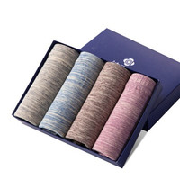 grace 洁丽雅 男士内裤三角裤男 舒适透气中腰彩棉男士内裤 混色4条装礼盒 J1001 多色 XXL (多色、XXL、三角裤、涤伦)