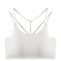 INMAN 茵曼 舒适无痕压边可拆插垫交叉美背抹胸裹胸 9882431061 白色 均码 (白色、均码、锦纶)