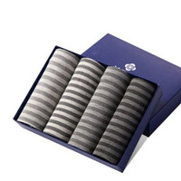 grace 洁丽雅 男士四角裤 95%粘纤舒适透气条纹内裤男 四色深浅灰4条装盒装男平角内裤 J1009 混色 L (浅灰色、L、平角裤、再生纤维)