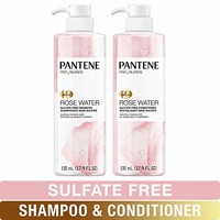 PANTENE 潘婷 Pro-V玫瑰水洗发水和护发素 17.9 液体盎司套装