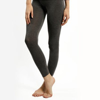 京东京造 J.ZAO 女士薄款内衣长裤 发热纤维紧身裤 麻黑色 XL码