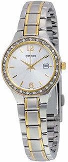 SEIKO 精工 SUR752 银色表盘不锈钢女士手表