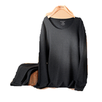 Hodohome 红豆居家 秋季新款女士圆领秋衣秋裤红豆绒碳刷磨毛色纺无痕保暖内衣套装 8N200 201 墨灰 160/85