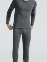 螃蟹秘密 保暖内衣套装男 秋衣秋裤男士 加绒加厚 秋冬潮 CBN-M591Tec-06 氧深灰 XL