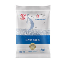 芦花 海水自然晶盐 未加碘 400g*6袋