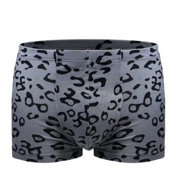 恒源祥 男士内裤男平角裤纯棉u凸中腰短裤头男式四角内裤4条盒装 XXL(180/105) (黑色、L、平角裤、棉质)