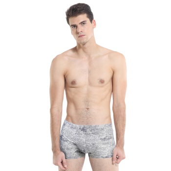 恒源祥 男士内裤男平角裤纯棉u凸中腰短裤头男式四角内裤4条盒装  XXXL(185/110) (黑色、L、平角裤、棉质)