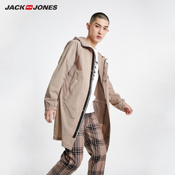 JACK JONES 杰克琼斯 219121506 休闲纯色长款风衣