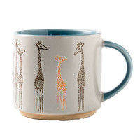 佳佰 150Z 陶瓷马克杯 400ml 蓝色长颈鹿