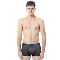 恒源祥 男士内裤 净色棉质内裤平角裤 男中腰宽边四角裤头 男士内裤 4条装 DC17901-L 170/95(L) (黑色、L、平角裤、棉质)