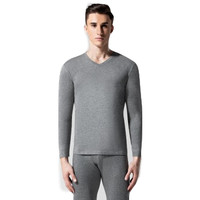 Mexican 稻草人 秋衣秋裤男士打底薄款莱卡棉毛衫女情侣保暖内衣套装 83901-1 深麻灰 XXXL