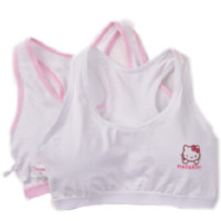 Hello Kitty 凯蒂猫 y少女内衣初中生发育期中学生胸罩   TW2006 2件  白色  粉色 80A