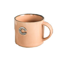 佳佰 C字母 陶瓷马克杯 410ml 橘色