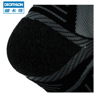 DECATHLON 迪卡侬 跑步袜子中帮透气  RUNR 黑色 41