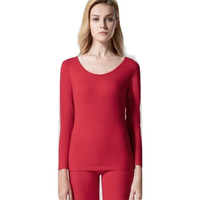 Mexican 稻草人 秋衣秋裤男士打底薄款莱卡棉毛衫女情侣保暖内衣套装 83801 中国红 L