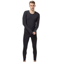 海之宁 男士秋衣秋裤秋冬季德绒棉毛衫青中年男式线衣线裤内穿薄款保暖内衣柔软亲肤 8002 深麻灰 XXL码