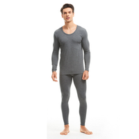 JOCKEY 秋衣秋裤男棉质保暖内衣套装情侣款舒适柔软贴身套装 J1511405258M 258中麻灰 M