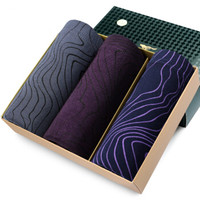 SEPTWOLVES 七匹狼 内裤 男士内裤印花粘纤平角裤3条装 D3426-3 混色 L