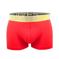 SEPTWOLVES 七匹狼 男士内裤本命年大红色平角裤 男式结婚莫代尔内裤  7002-4G 红色 XXXL