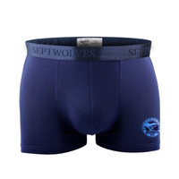 SEPTWOLVES 七匹狼 冰丝系列  狼男士内裤 内裤男平角裤中腰兰精粘纤冰丝透气平角短裤四角裤头4条装 印章款 XXL