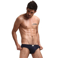 SEPTWOLVES 七匹狼 男士内裤 男款纯棉中腰透气三角内裤四条 03299-4  多色  XXXL