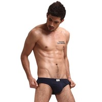 SEPTWOLVES 七匹狼 男士内裤 男款纯棉中腰透气三角内裤四条 03299-4 多色 M