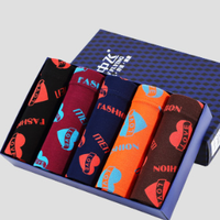  雪中飞 SNOWFLYING XZF1035 男士平角印花内裤4条装