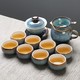苏氏陶瓷茶具新窑变银丝釉陶瓷茶碗苹果茶杯13头功夫茶具套装