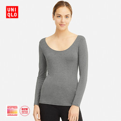 女装 HEATTECH EXTRA WARM U领T恤(八分袖) 408241 优衣库UNIQLO