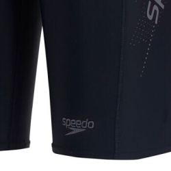 Speedo/速比涛 时尚动感 舒适高弹 抗氯健身休闲柔软速干 男子五分及膝泳裤 809529A839 黑/灰色 34