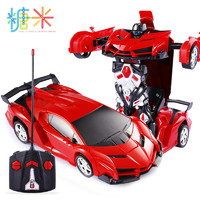 变形遥控汽车电动金刚机器人男孩儿童玩具车一键变形车